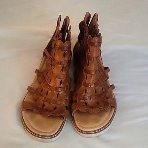 PIKOLINOS Brown Leather Gladiator Sandals 🤎